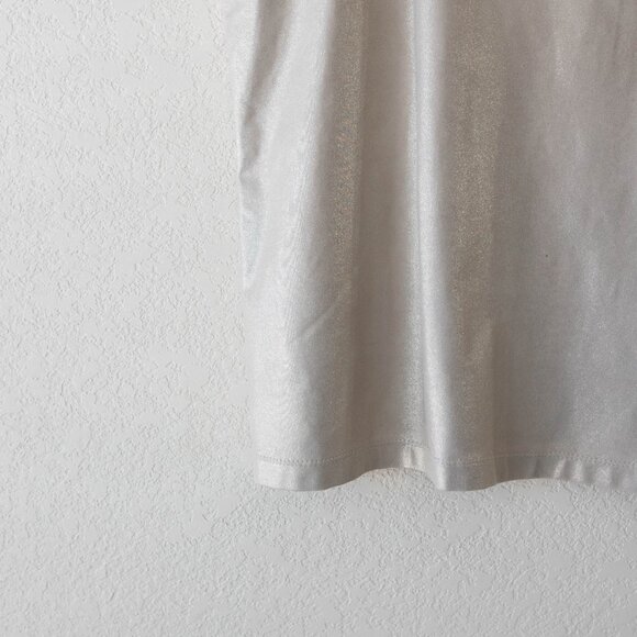 Chico's Size 3 / XL Gold Sleeveless Shimmer Shell Top Neutral Wide Strap Cami - Picture 5 of 10